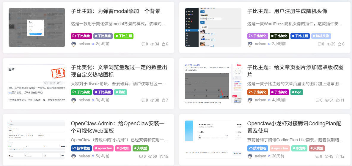 子比主题:为文章外部的标签添加随机彩色效果 - 迅维博客网